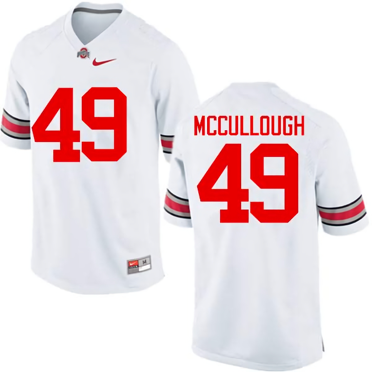 Liam McCullough Ohio State Buckeyes Men's NCAA #49 Nike White College Stitched Football Jersey WOZ2356PS